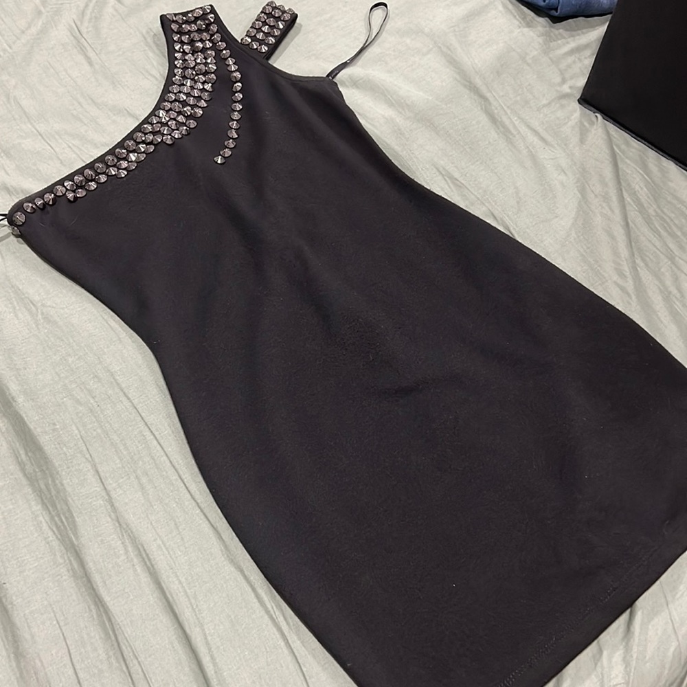 Black one shoulder dress